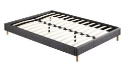 Sensoreve Bettgestell aus grauem Stoff 160x200cm
