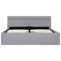 VidaXL Bettgestell - vidaXL Stauraumbett Hydraulisch mit LED Hellgrau Stoff 140×200 cm -Deutschland Betten Verkäufe 2022 cabe43a280284f069cb7138b690ccec5