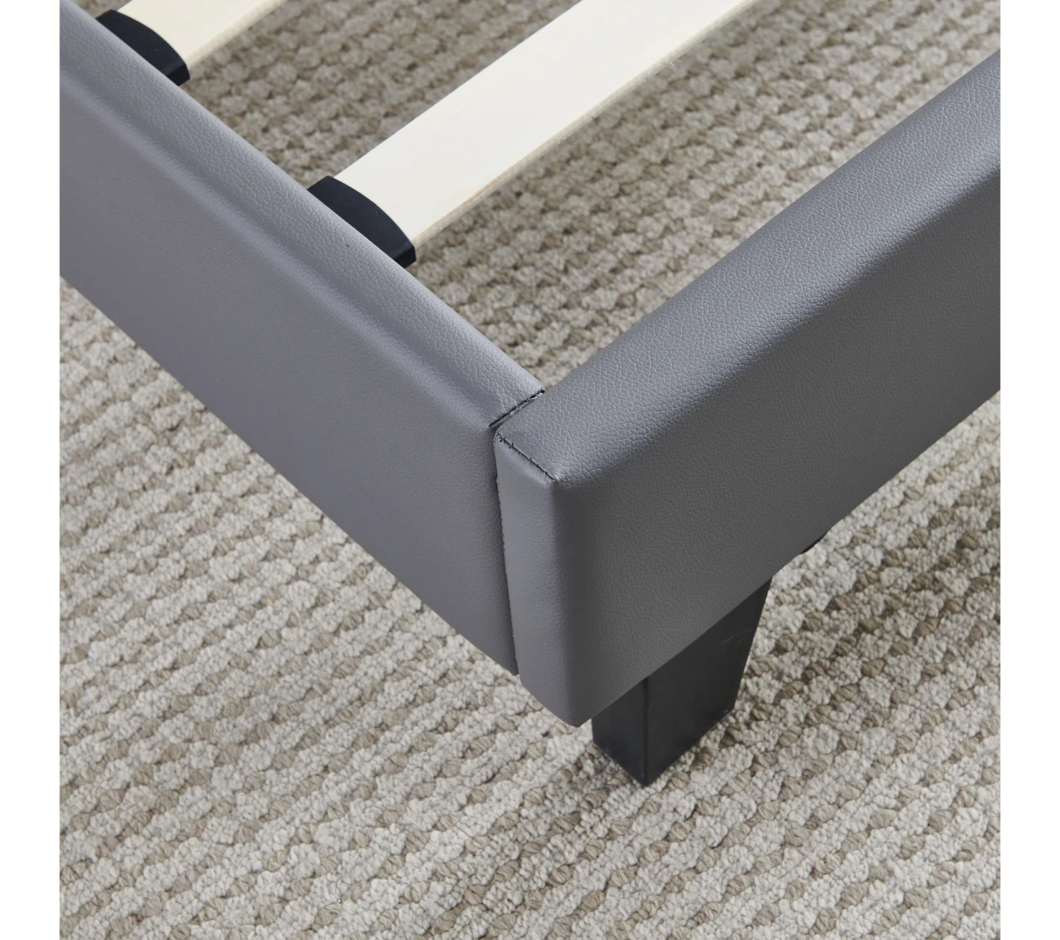 Sensoreve Bett aus grauem Kunstleder 140x200cm 8 Sensoreve Bett aus grauem Kunstleder 140x200cm – Bild 6