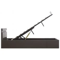 VidaXL Stauraumbett Hydraulisch mit LED - vidaXL Stauraumbett Hydraulisch mit LED Grau Kunstleder 140×200 cm -Deutschland Betten Verkäufe 2022 cb34378c654c4033a02faa6f377a17c6