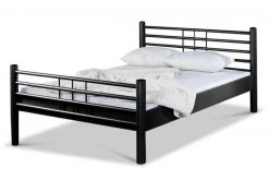 EINRICHTEN24 Metallbett Lea schwarz - 120 x 200 cm
