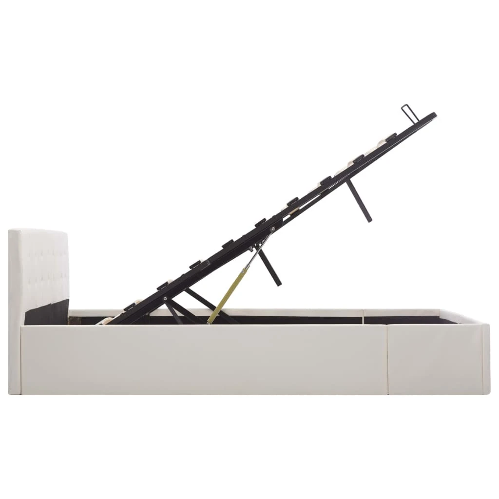 VidaXL Stauraumbett Hydraulisch Kunstleder - vidaXL Stauraumbett Hydraulisch Weiß Kunstleder 160×200cm 8 VidaXL Stauraumbett Hydraulisch Kunstleder - vidaXL Stauraumbett Hydraulisch Weiß Kunstleder 160×200cm – Bild 6