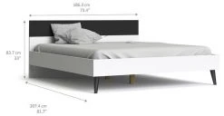 Ebuy24 Napoli Doppelbett 180x200 - Napoli Doppelbett 180x200 cm in weiß und matt schwarz. -Deutschland Betten Verkäufe 2022 ceb80b4ec4314bebae60aa7fb2b83d8b.cropped 22 81 709 366.processed