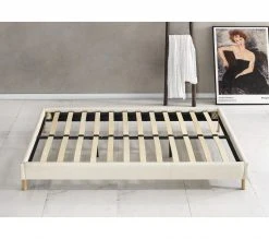 Sensoreve Bettgestell aus weißem Stoff 160x200cm -Deutschland Betten Verkäufe 2022 d0371c52c8004dc5a42c5222bd5467b0