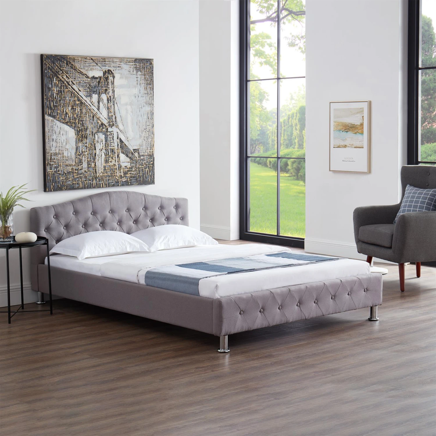 CARO-Möbel Polsterbett BIARRITZ 140x200 cm 4 CARO-Möbel Polsterbett BIARRITZ 140x200 cm – Bild 2