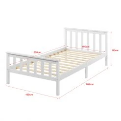 En.casa Holzbett Breda mit Matratze - Weiß - Breite: 108 cm -Deutschland Betten Verkäufe 2022 d2a5b7ea2c2c4b66b15a7d3dc777b15f