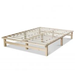 Homestyle4u Holzbett Palettenbett 140x200 Natur