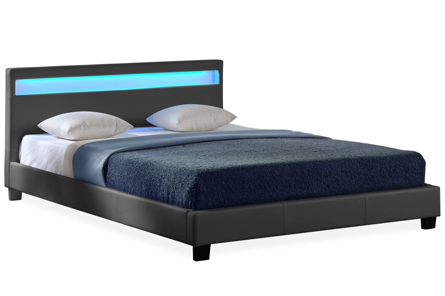 En.casa Polsterbett Paris 140x200 cm - Grau - 149 x 78 x 210 cm - Kunstleder 3 En.casa Polsterbett Paris 140x200 cm - Grau - 149 x 78 x 210 cm - Kunstleder