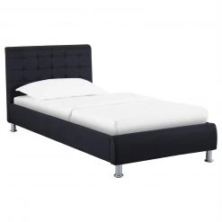 CARO-Möbel Polsterbett CANNES 90x200 cm - Schwarz