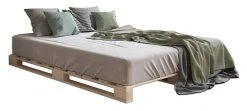 VitaliSpa Palettenbett 140x200cm Natur