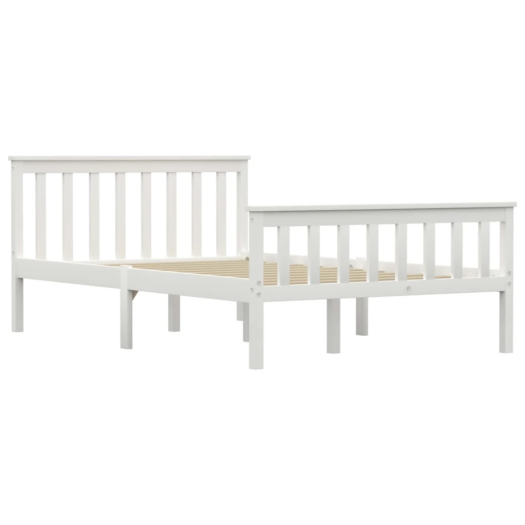 VidaXL Massivholzbett Kiefer - vidaXL Massivholzbett Weiß Kiefer 120x200 cm 4 VidaXL Massivholzbett Kiefer - vidaXL Massivholzbett Weiß Kiefer 120x200 cm – Bild 2