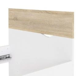 Ebuy24 Napoli Bett 90x200 - Napoli Bett 90x200 cm weiss, Eiche Struktur Dekor. -Deutschland Betten Verkäufe 2022 da3750c5848f4f16bea0f2a9a89a696b