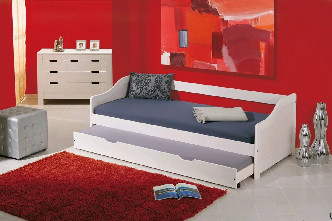 Dmora Einzelbett mit zweitem Bett und Auszug 4 Dmora Einzelbett mit zweitem Bett und Auszug – Bild 2