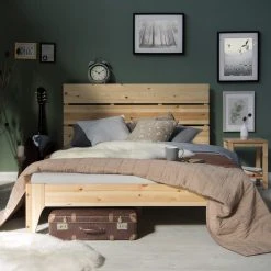 Homestyle4u Holzbett 140x200 Doppelbett Kiefer Natur -Deutschland Betten Verkäufe 2022 de0e90497c0d43b0a188b7b1a7c93246