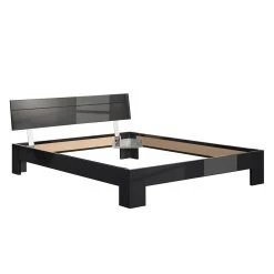 Neue Modular Doppelbett Perleto - Hochglanz Schwarz - 140 x 200cm -Deutschland Betten Verkäufe 2022 doppelbett perleto hochglanz schwarz 413132