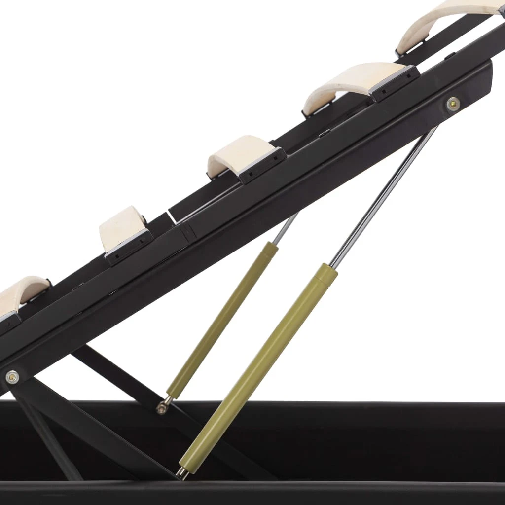 VidaXL Stauraumbett Hydraulisch mit LED - vidaXL Stauraumbett Hydraulisch mit LED Schwarz Kunstleder 160×200 cm 10 VidaXL Stauraumbett Hydraulisch mit LED - vidaXL Stauraumbett Hydraulisch mit LED Schwarz Kunstleder 160×200 cm – Bild 8