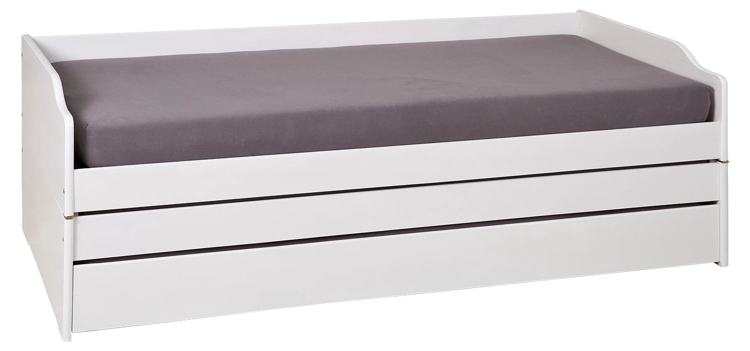 Ebuy24 Lotved Bett 90x200 - Glas Weiß 3 Ebuy24 Lotved Bett 90x200 - Glas Weiß