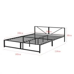 En.casa Metallbett Meran mit Matratze - Breite: 185 cm -Deutschland Betten Verkäufe 2022 ec3dcc6c7f334697b3d7d57d5ecb21eb