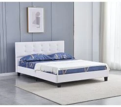Sensoreve Bett aus weißem Kunstleder 140x190cm -Deutschland Betten Verkäufe 2022 ef225a98860e4f528ebeec2d8c0e329c