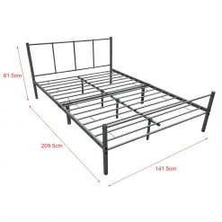 En.casa Metallbett Laos Dunkelgrau - Grau - Breite: 142 cm -Deutschland Betten Verkäufe 2022 f0d4c904ef36483f83f81ba1ff90e097