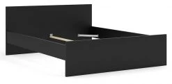Dmora Doppelbettrahmen in schwarzer Holzoptik