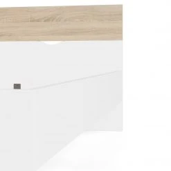 Ebuy24 Napoli Bett 140 - Napoli Bett 140 x 190 cm Dekor in Weiß und Eiche. -Deutschland Betten Verkäufe 2022 f2d27b2f6ff14f9baa58493b083e6331