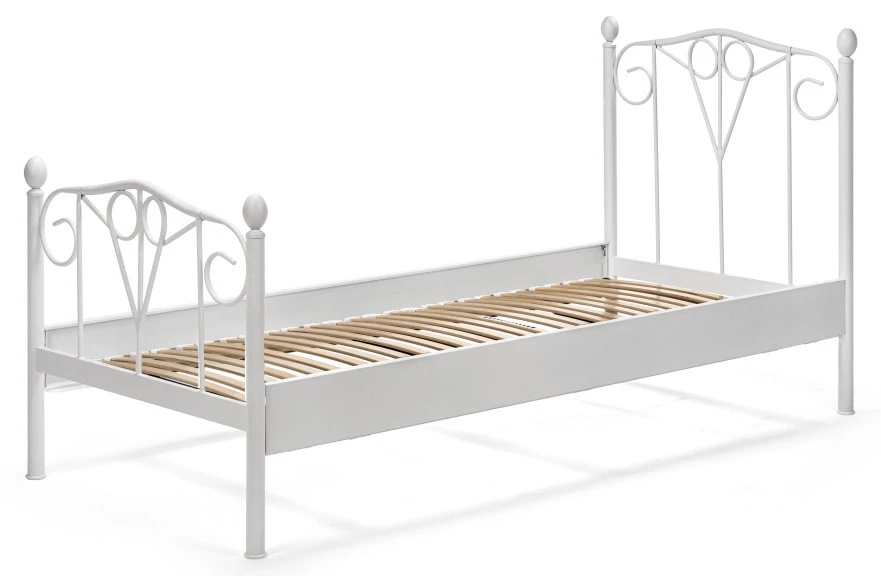 EINRICHTEN24 Metallbett Maya weiss 90x200 cm 4 EINRICHTEN24 Metallbett Maya weiss 90x200 cm – Bild 2