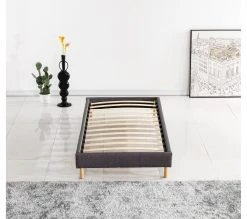 Sensoreve Bettgestell aus grauem Stoff 90x190cm -Deutschland Betten Verkäufe 2022 f92a054a8ce34993a79999b83981f4e5