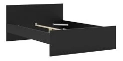 Dmora Bettgestell in schwarzer Holzoptik