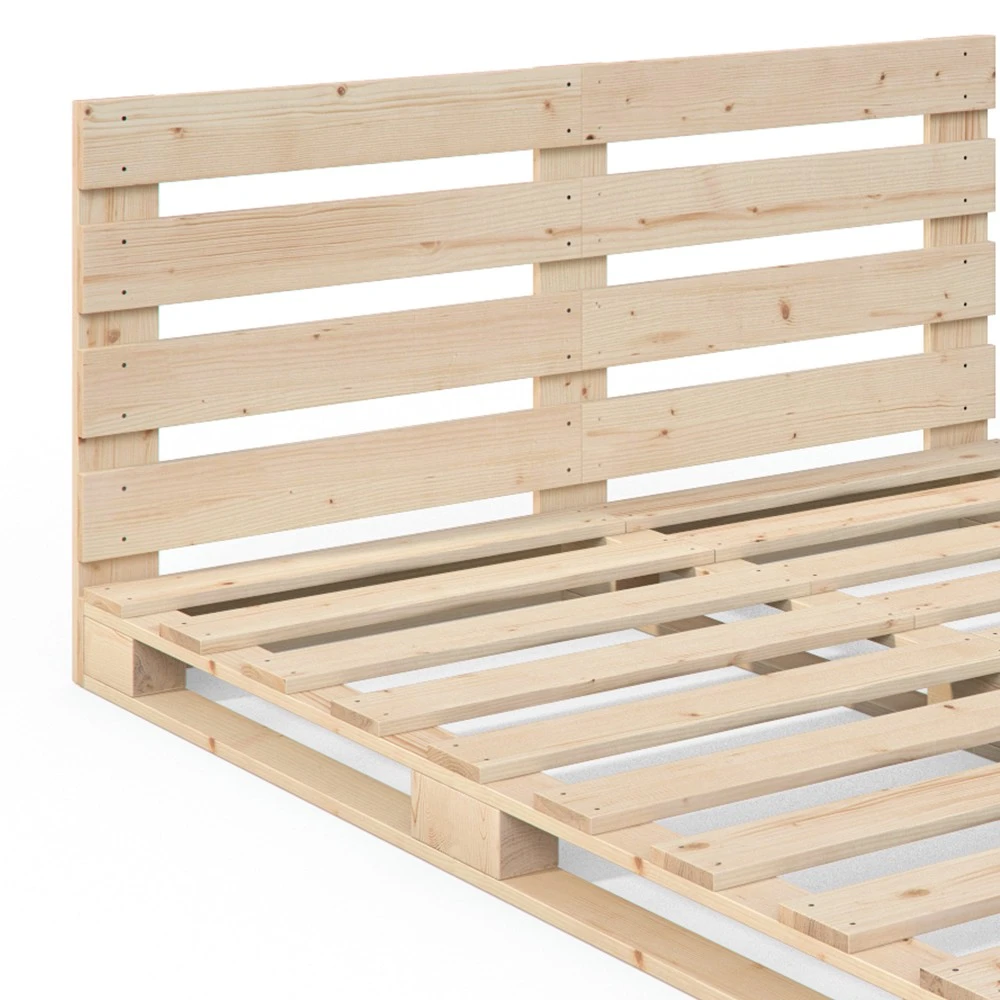 VitaliSpa Palettenbett 160x200cm Natur mit Kopftei 7 VitaliSpa Palettenbett 160x200cm Natur mit Kopftei – Bild 5