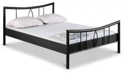 EINRICHTEN24 Metallbett Luisa schwarz - Breite: 200 cm