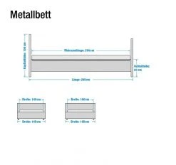 Mooved Bett Capitol City - Schwarz - 180 x 200cm -Deutschland Betten Verkäufe 2022 fredriks capitol city bett metall schwarz in versch groessen m ac sbe bd047 2 1