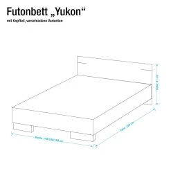 Wimex Futonbett Tulloch - Eiche sägerau - 180 x 200 cm -Deutschland Betten Verkäufe 2022 futonbett yukon eiche saegerau 1386757