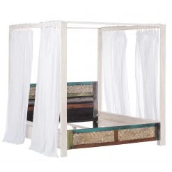 Wolf-Möbel Himmelbett Goa White - Akazie massiv - Weiß -Deutschland Betten Verkäufe 2022 himmelbett goa white akazie massiv weiss 3230733