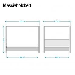 Neue Modular Himmelbett Porto-Alegre - Naturpordukt - eventuell leichte Abweichung vom Bild - 140 x 200cm -Deutschland Betten Verkäufe 2022 himmelbett porto alegre sumpfeiche massiv 140 x 200cm 3543605