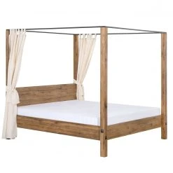 Neue Modular Himmelbett Porto-Alegre - Naturpordukt - eventuell leichte Abweichung vom Bild - 140 x 200cm -Deutschland Betten Verkäufe 2022 himmelbett porto alegre sumpfeiche massiv 3543545