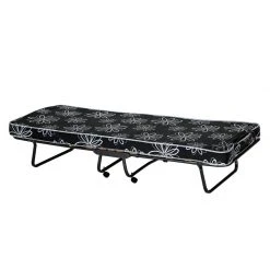 Mooved Monaco Gästebett - Metallgestell auf Rollen - Federholzleistenrahmen, max. bis zu 80 Kg belastbar