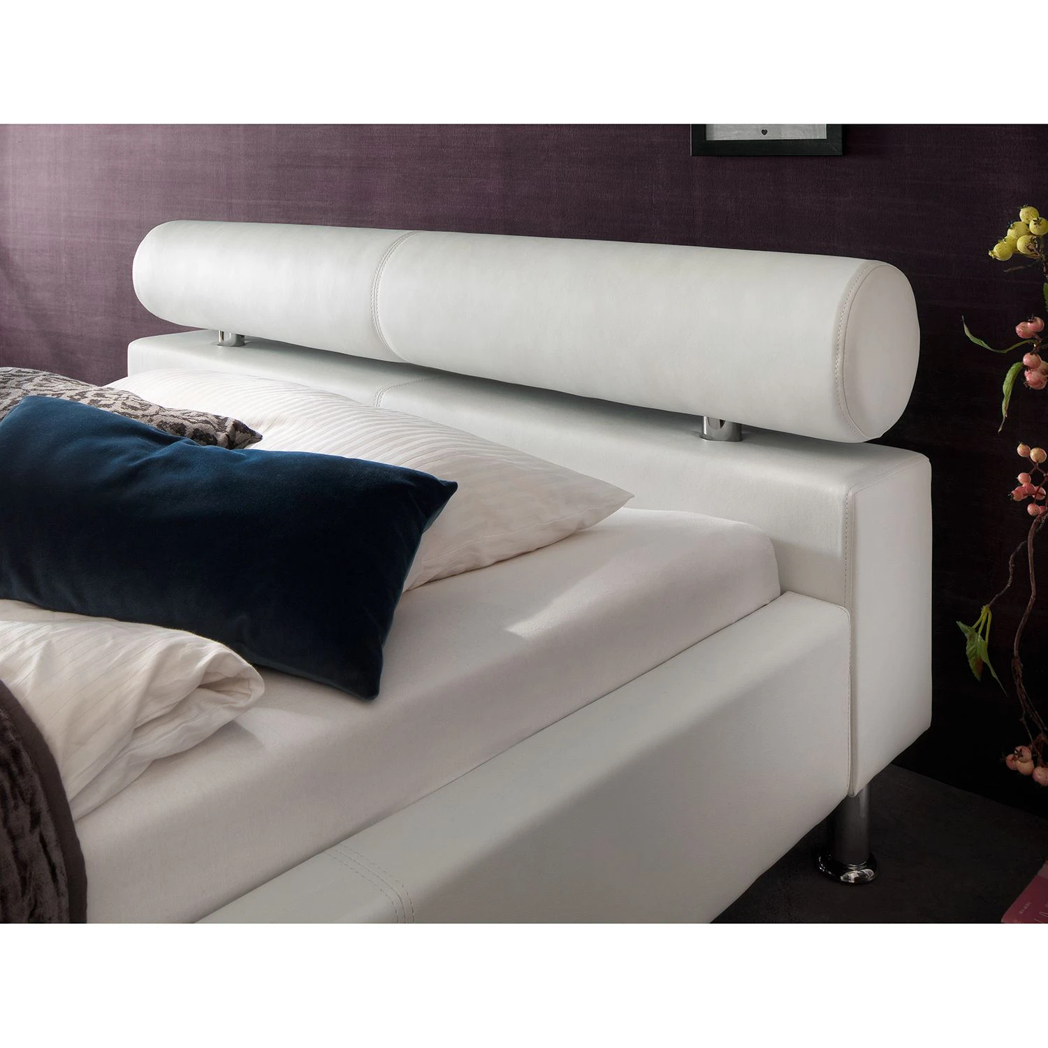 Meise.möbel Polsterbett Anello Kunstleder - Weiß - 120 x 200cm 7 Meise.möbel Polsterbett Anello Kunstleder - Weiß - 120 x 200cm – Bild 5