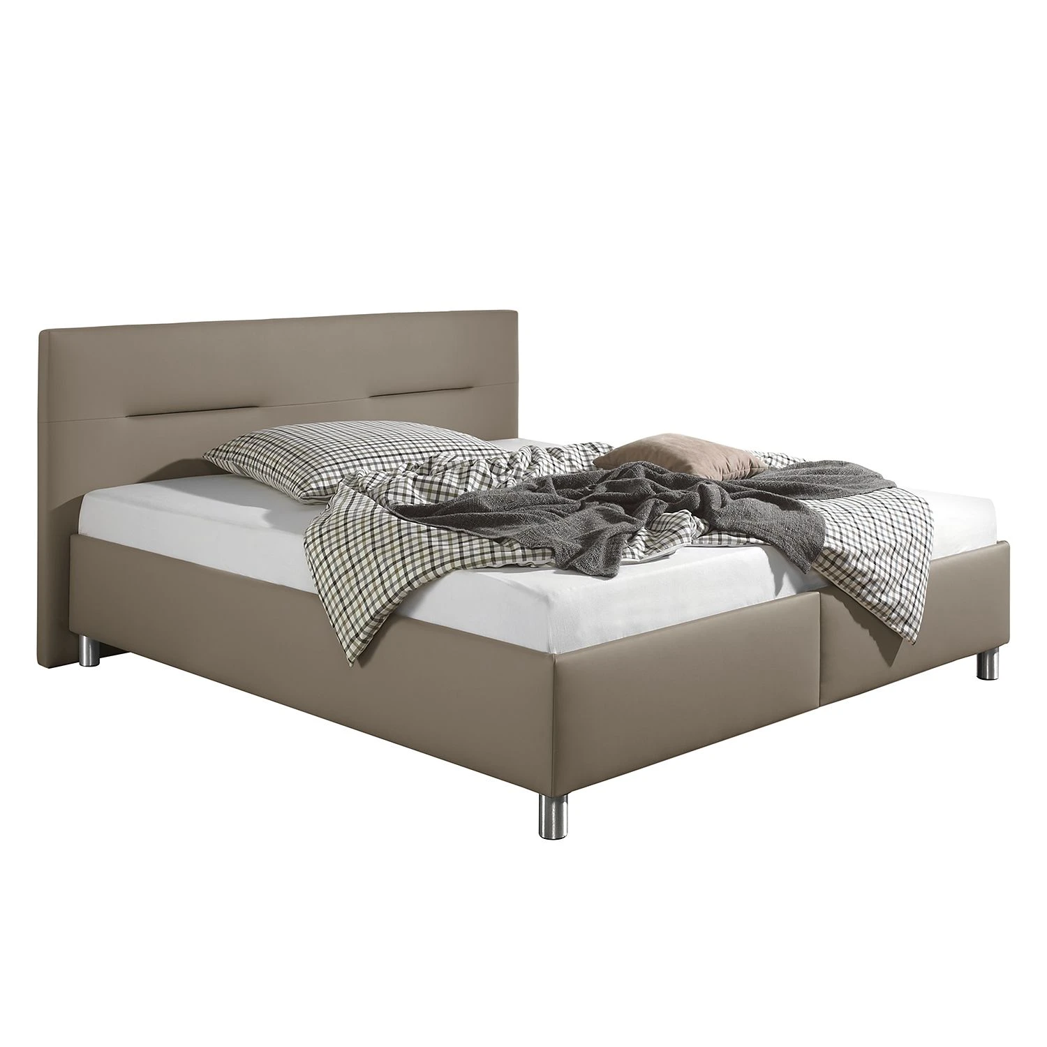 Loftscape Polsterbett Jonsberg Kunstleder - Taupe - 200 x 200cm 3 Loftscape Polsterbett Jonsberg Kunstleder - Taupe - 200 x 200cm