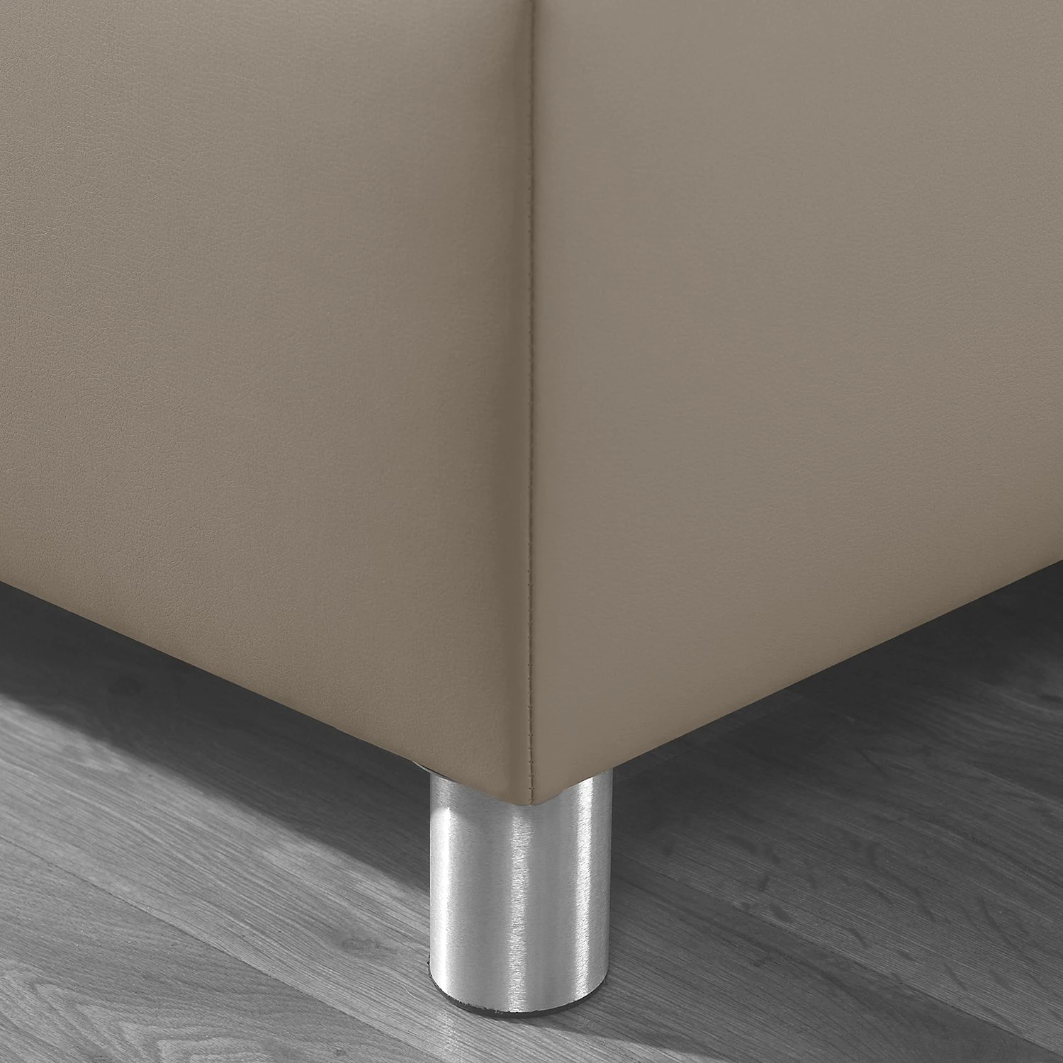 Loftscape Polsterbett Jonsberg Kunstleder - Taupe - 200 x 200cm 5 Loftscape Polsterbett Jonsberg Kunstleder - Taupe - 200 x 200cm – Bild 3