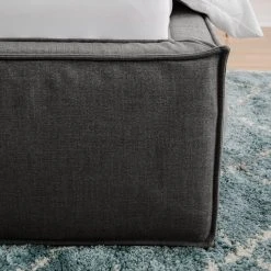 Polsterbett Kinx - Stoff KINX: Anthrazit - 180 x 200cm -Deutschland Betten Verkäufe 2022 polsterbett kinx webstoff 140 x 200cm anthrazit 5112032