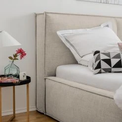 Polsterbett Kinx - Stoff KINX: Beige - 180 x 200cm -Deutschland Betten Verkäufe 2022 polsterbett kinx webstoff 140 x 200cm beige 5112064 2