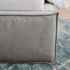 Polsterbett Kinx - Stoff KINX: Grau - 180 x 200cm -Deutschland Betten Verkäufe 2022 polsterbett kinx webstoff 140 x 200cm hellgrau 5111996