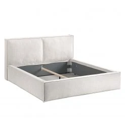 Polsterbett Kinx - Stoff KINX: Weiß - 180 x 200cm -Deutschland Betten Verkäufe 2022 polsterbett kinx webstoff 180 x 200cm weiss 5097228