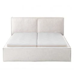 Polsterbett Kinx - Stoff KINX: Weiß - 180 x 200cm -Deutschland Betten Verkäufe 2022 polsterbett kinx webstoff 180 x 200cm weiss 5097240