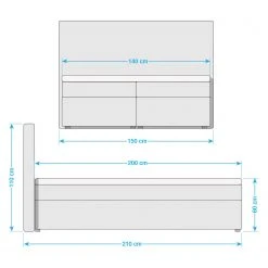 Polsterbett KiYDOO III inkl. Bettkasten - 140 x 200cm 25 Polsterbett KiYDOO III inkl. Bettkasten - 140 x 200cm -Deutschland Betten Verkäufe 2022 polsterbett kiydoo ii inkl bettkasten webstoff grau 140 x 200cm 5117380 1