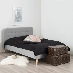 Mørteens Polsterbett Klink II - Lichtgrau - 140 x 200cm -Deutschland Betten Verkäufe 2022 polsterbett klink ii webstoff 140 x 200cm hellgrau 4162852