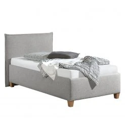 Ars Natura Polsterbett Kolbäck Strukturstoff - Granit - 100 x 200cm - Ohne Lattenrost & Matratze