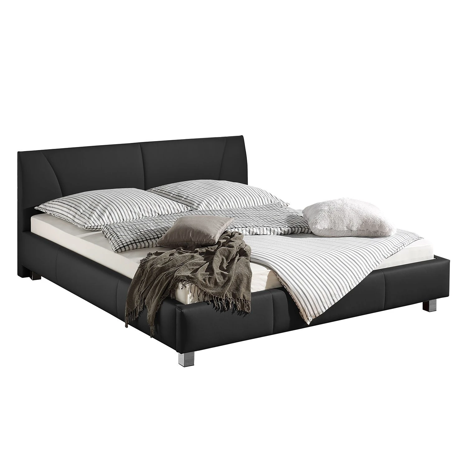 Loftscape Polsterbett Osterhofen Kunstleder - Schwarz - 180 x 200cm 3 Loftscape Polsterbett Osterhofen Kunstleder - Schwarz - 180 x 200cm