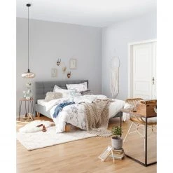 Mørteens Polsterbett Stensborg - Silbergrau - 200 x 200cm - Ohne Lattenrost & Matratze -Deutschland Betten Verkäufe 2022 polsterbett stensborg strukturstoff 160 x 200cm bettgestell ohne matratze lattenrost silbergrau 4756852